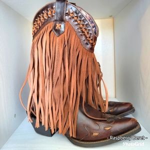 Dingo "Heartthrob" Leather Fringe Boot